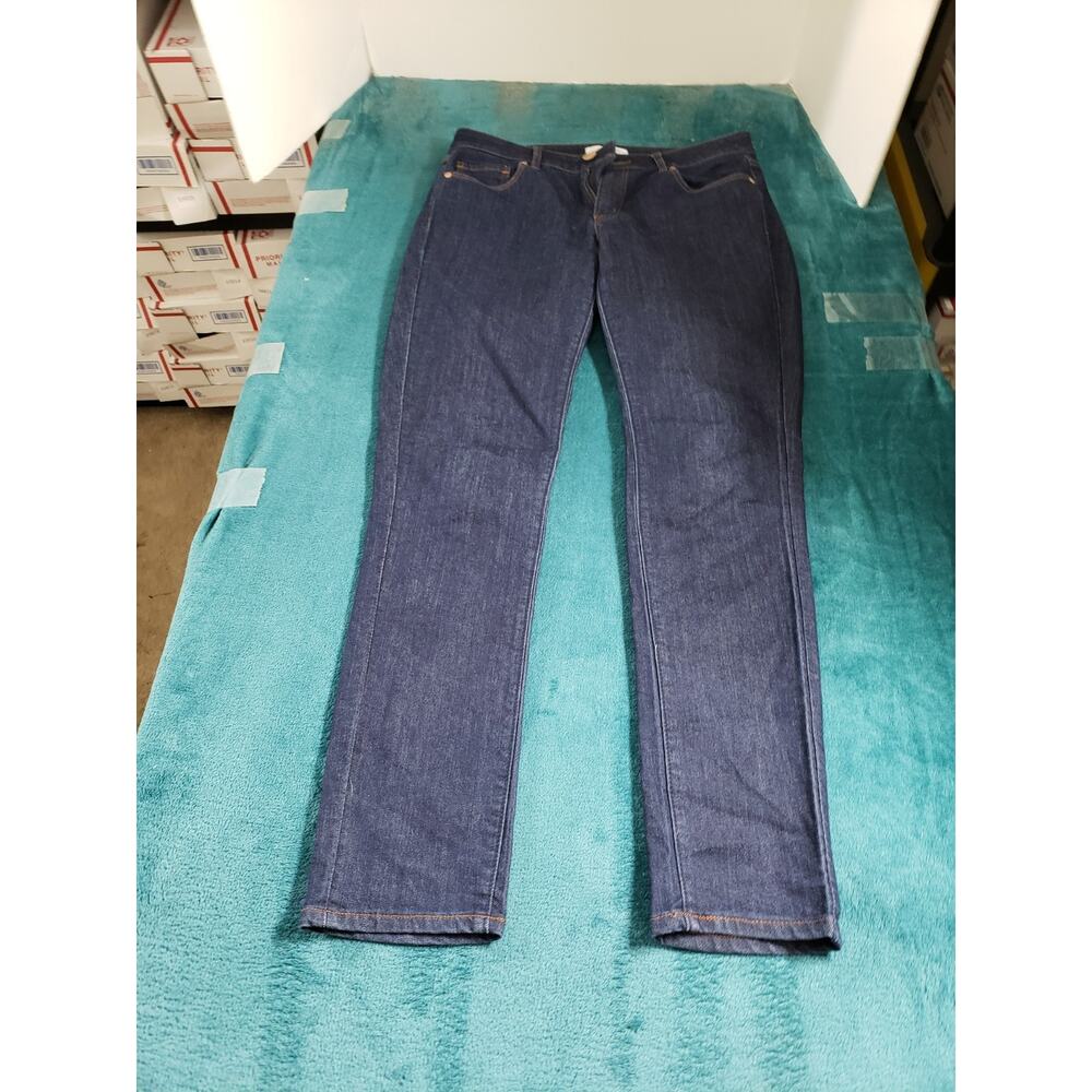 Loft Jeans Size 4 Womens Blue Denim Pants Stretch Mid Rise Ladies Curvy Skinny